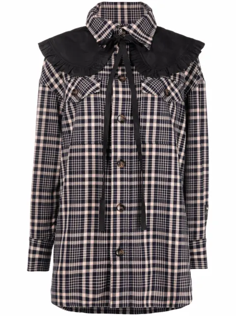 Maison Bohemique ruffled-collar shirt