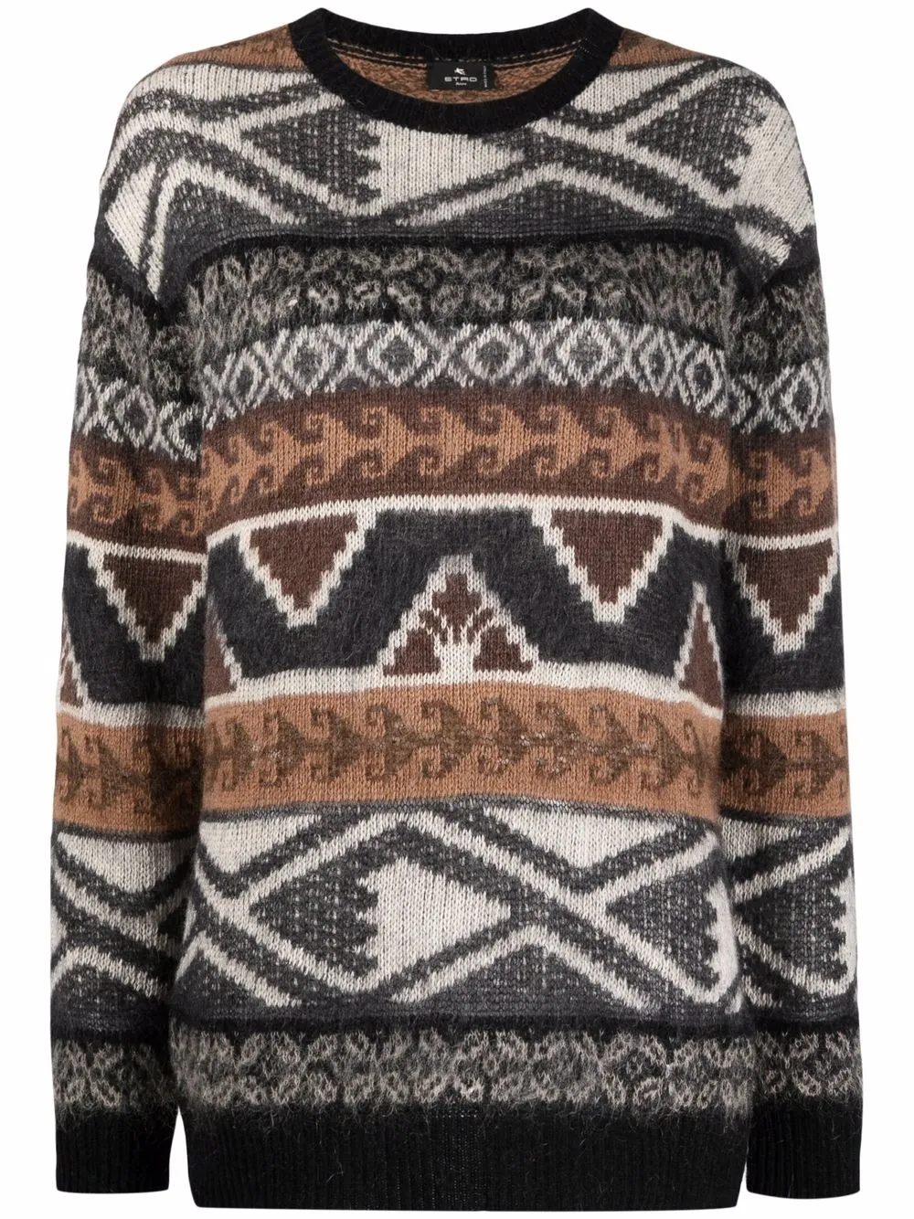 ETRO geometric knit jumper – Black