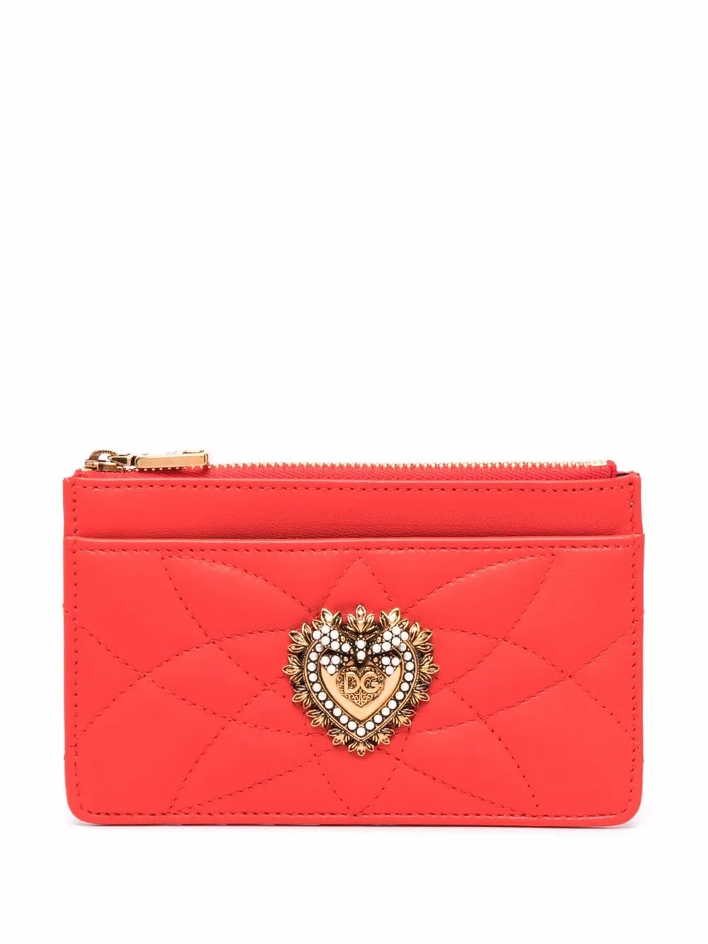 

Dolce & Gabbana tarjetero con motivo de corazón y detalles - Rojo