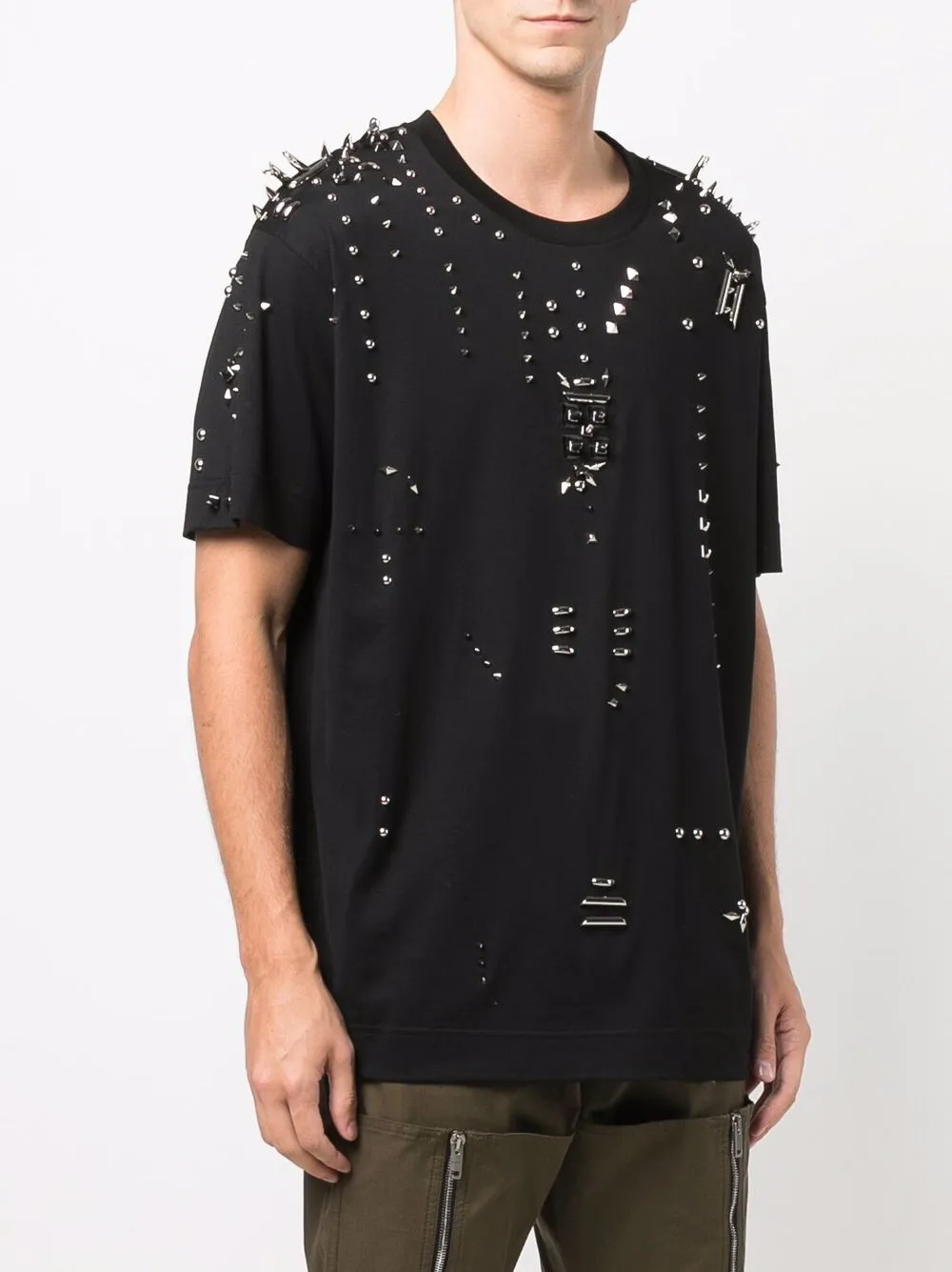 фото Givenchy футболка с логотипом и заклепками