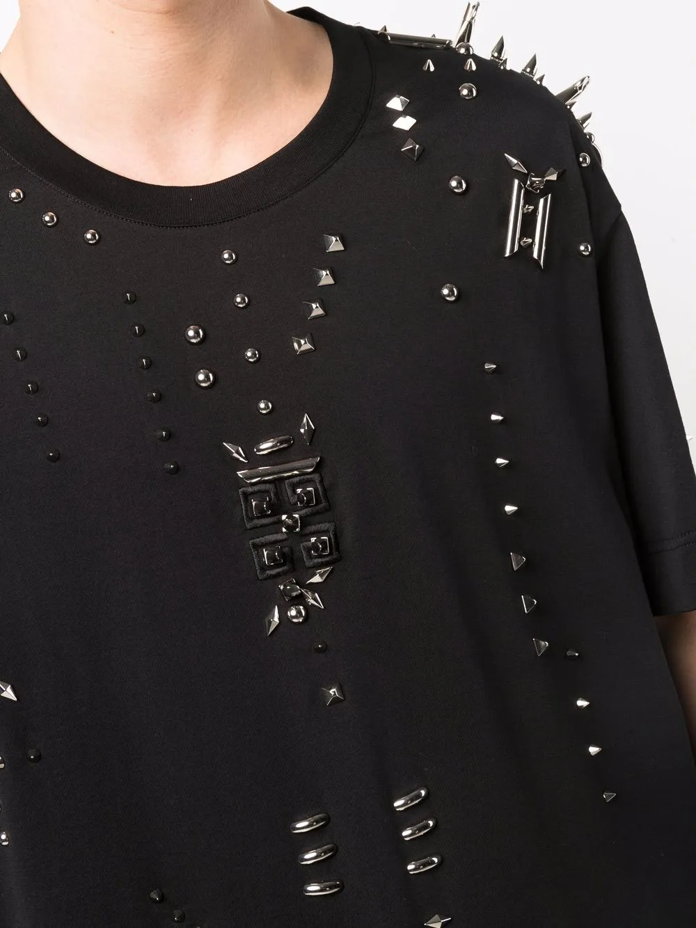 фото Givenchy футболка с логотипом и заклепками