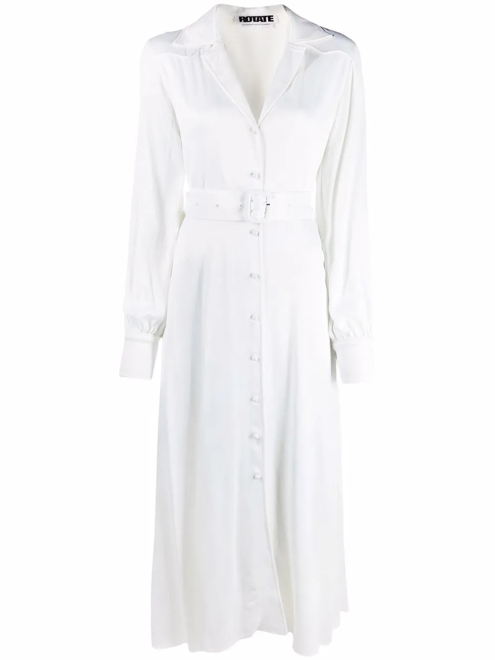 ROTATE belted shirt dress