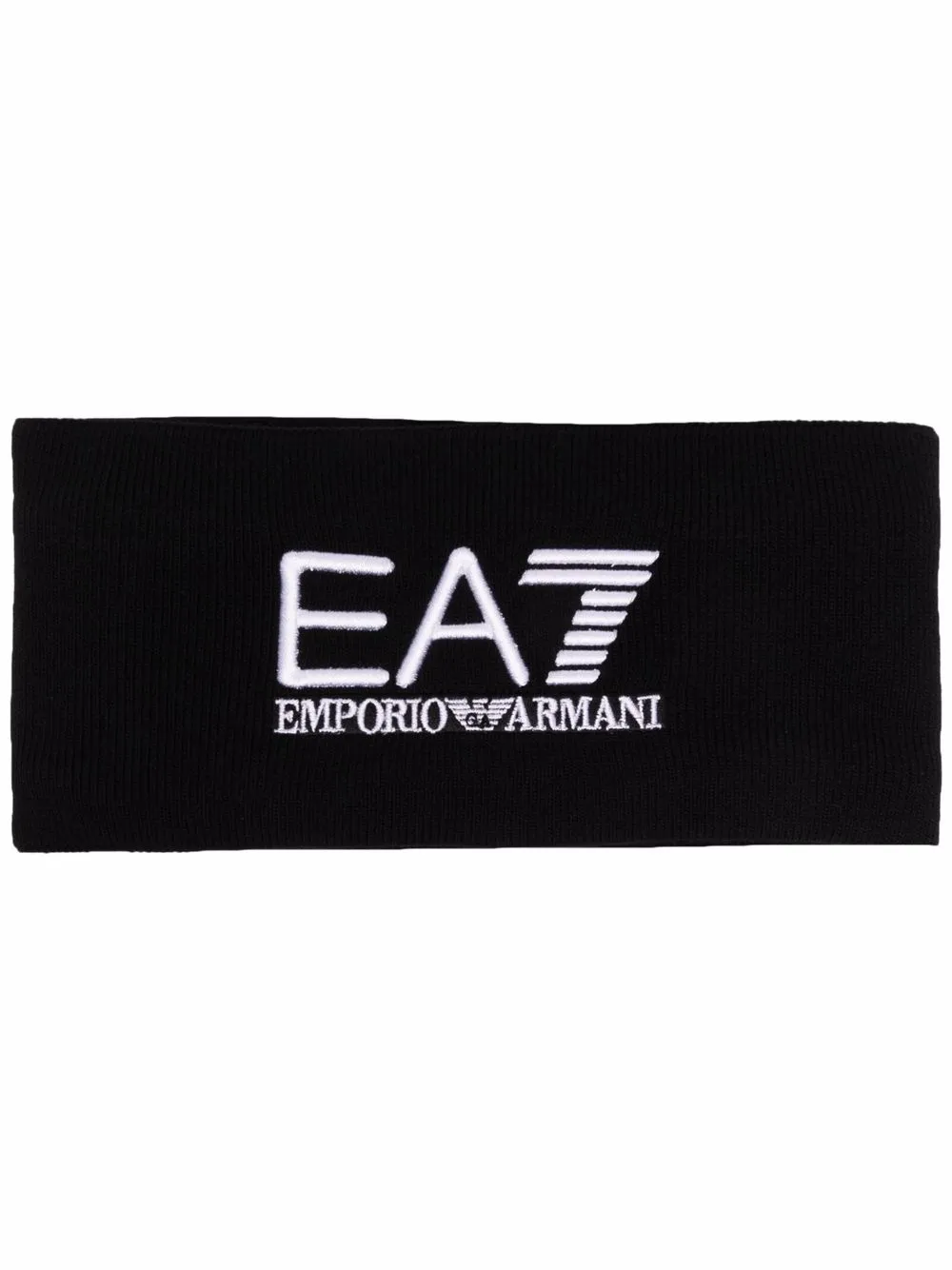 Image 1 of Ea7 Emporio Armani embroidered logo knitted headband