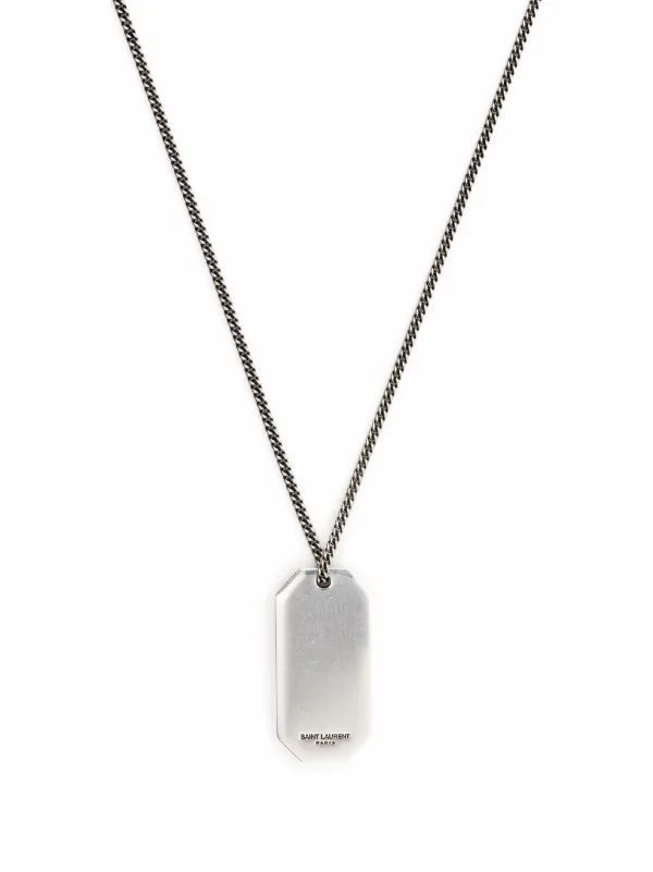 Saint Laurent Dog Tag Curb Chain 