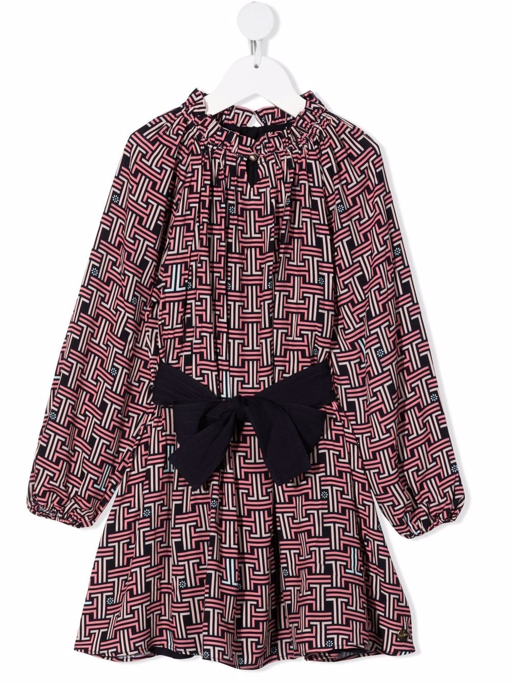 фото Lanvin enfant geometric-print dress