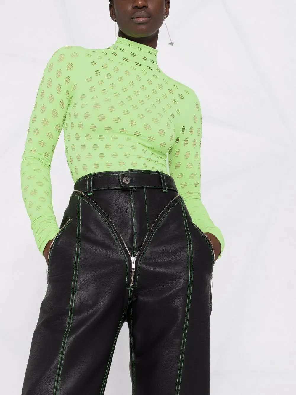 фото Maisie wilen сетчатый топ wasabi