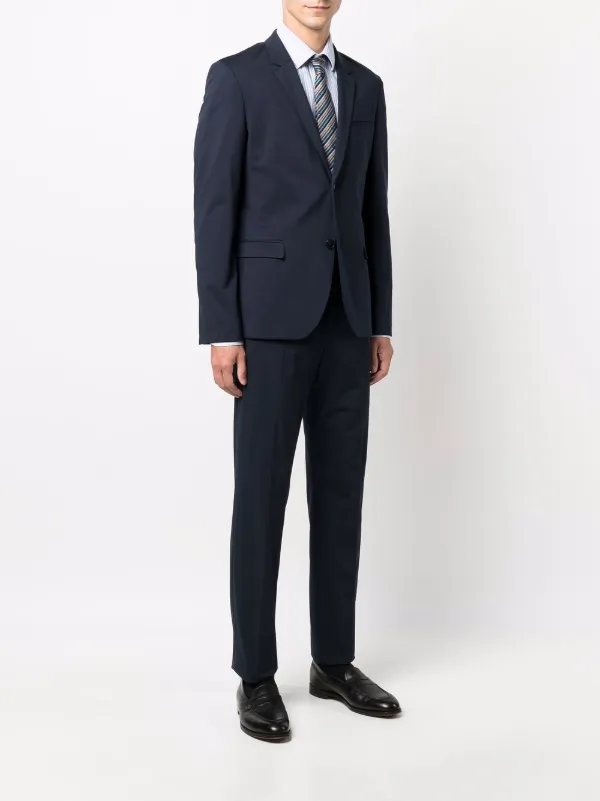 BOSS ネイビー ビジネススーツ HUGO BOSS (ヒューゴボス) ストレッチ シングル スーツ SLIMFIT