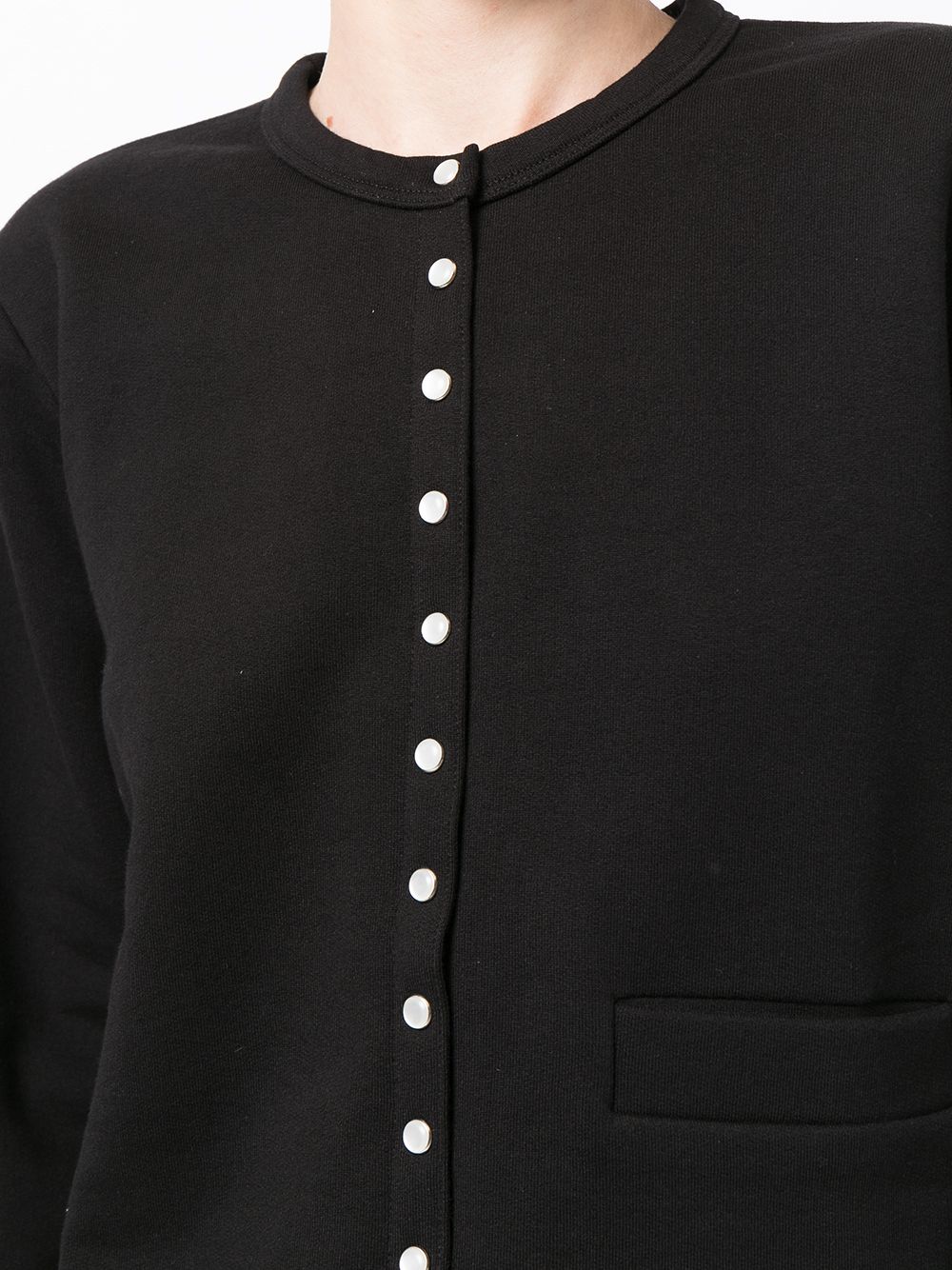Shop Agnès B. Snap-fastening Knitted Cardigan In Black