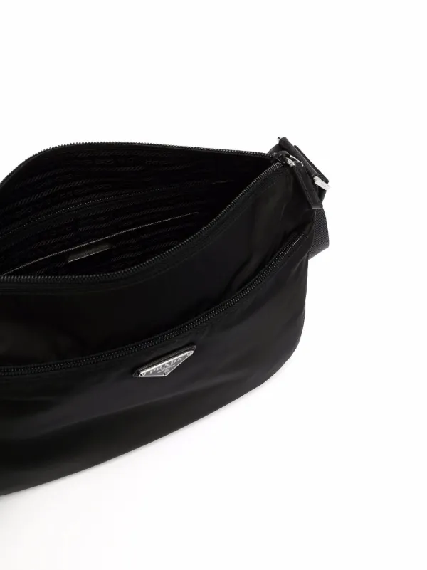 ショルダーバッグ・ポシェット *PRADA* Triangle Logo Shoulder Bag Black 1BD0822CYRF0002 1BD Prada Leather Triangle Shoulder Bag | RADPRESENT