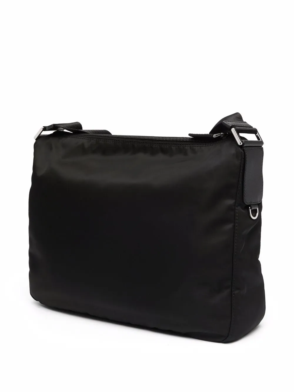 Prada Nylon schoudertas met logoplakkaat Zwart