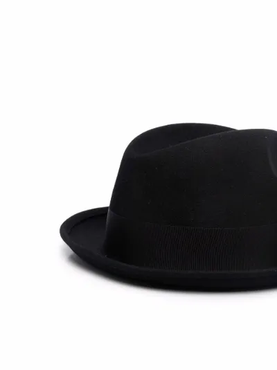 ribbon-trim felt trilby hat | Saint 
