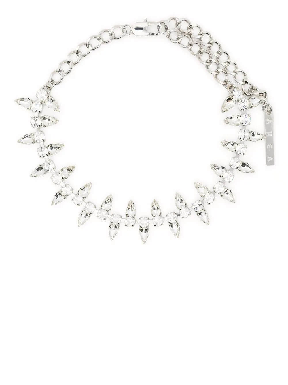 Image 1 of AREA crystal-embellished spike choker