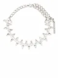 AREA crystal-embellished spike choker - Silver