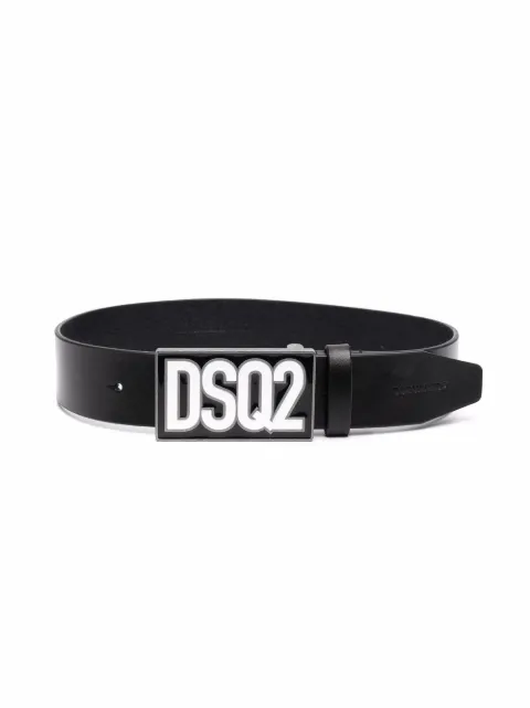 Dsquared2 Kids حزام جلد ببروش شعار الماركة