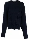 Stella McCartney long-sleeve cable-knit jumper - Blue