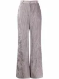 Alberta Ferretti corduroy flared trousers - Grey