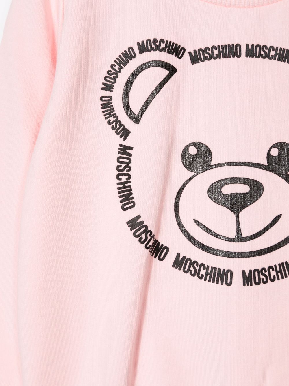 фото Moschino kids толстовка с круглым вырезом и принтом teddy bear