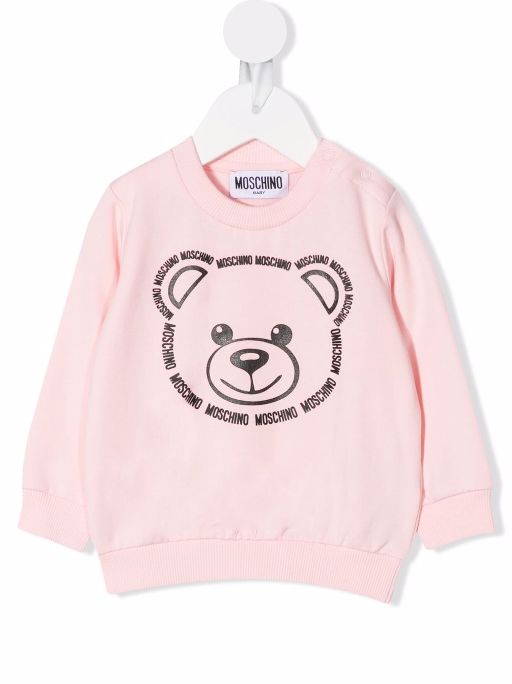 фото Moschino kids толстовка с круглым вырезом и принтом teddy bear