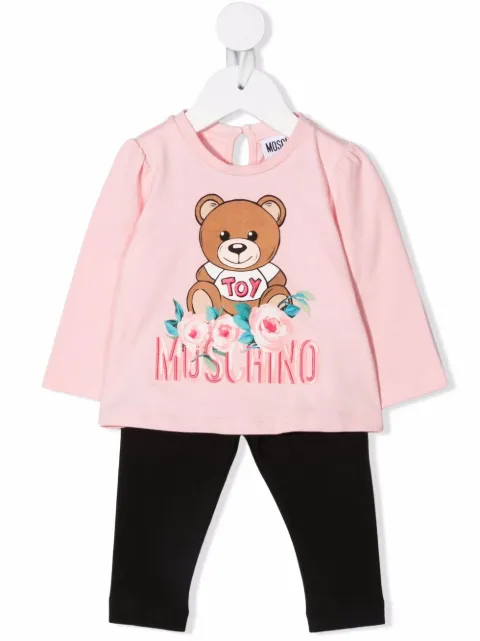 Moschino Kids teddy bear-print tracksuit set