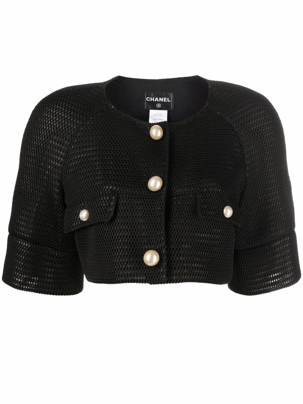 CHANEL Pre-Owned 2010 pearl-embellished Cropped Jacket - Farfetch