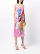 Fiorucci flying-logo midi slip dress