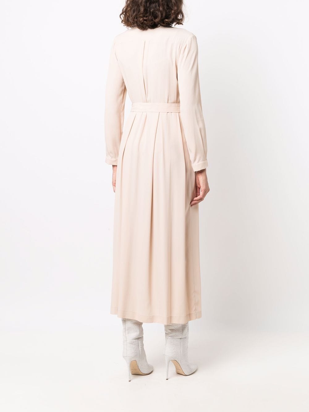 фото Semicouture платье-рубашка миди с поясом