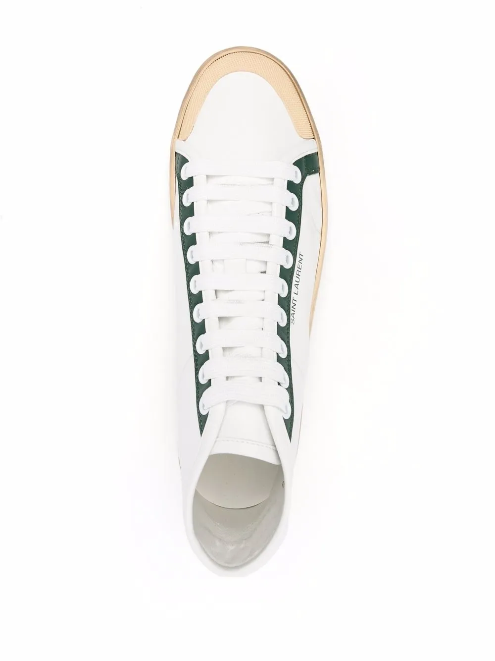 Shop Saint Laurent Sl39 High-top Lace-up Sneakers In Weiss