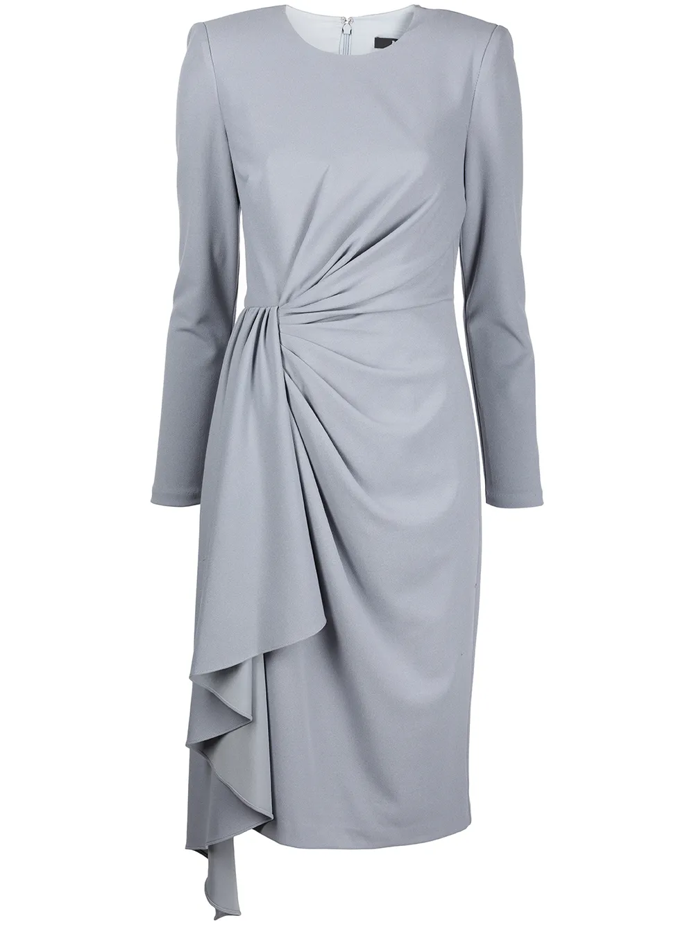 Image 1 of Badgley Mischka draped sash wrap dress