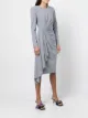 Badgley Mischka draped sash wrap dress
