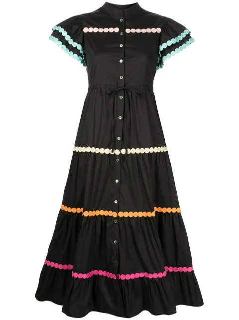 Shop Celia B Baba buttoned cotton dress 