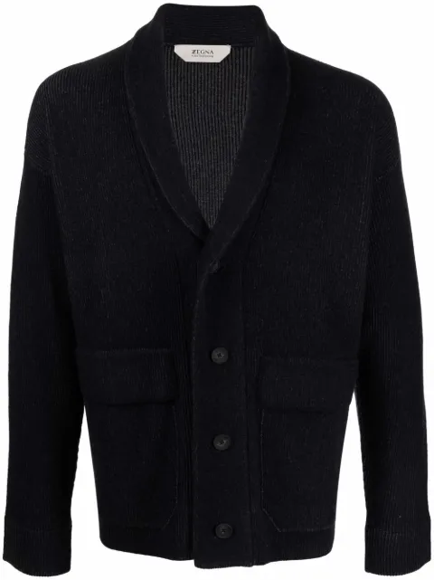 Zegna リブニット カーディガン