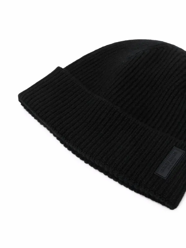 【SS25】GIORGIO ARMANI ロゴパッチ カシミアニットビーニー Giorgio Armani カシミア ロゴ ビーニー 通販 - FARFETCH