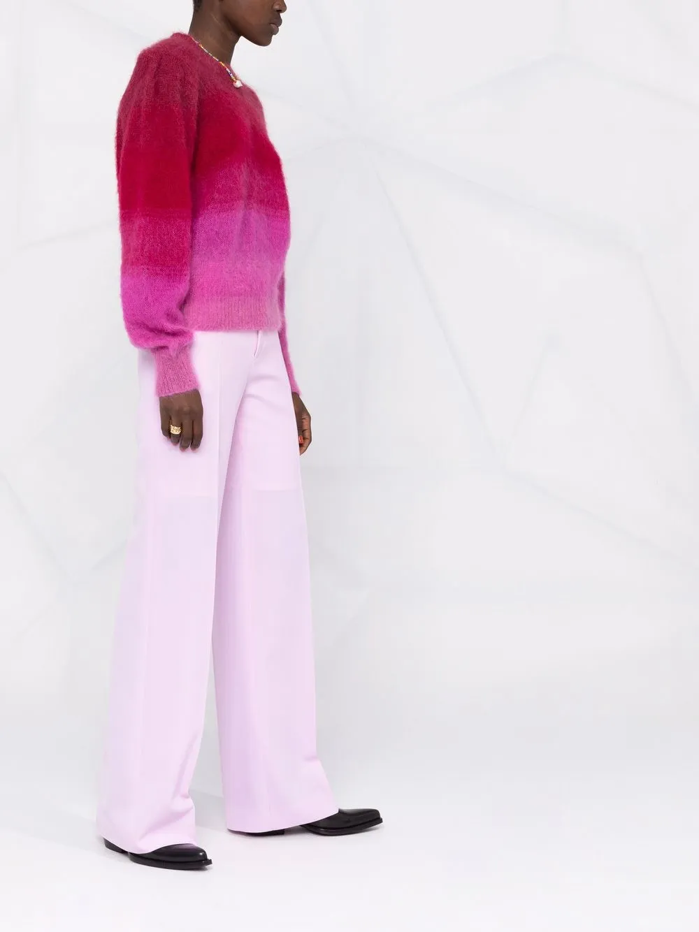 Isabel Marant Étoile Deniza Ombré Mohair And Wool-blend Sweater In Rosa
