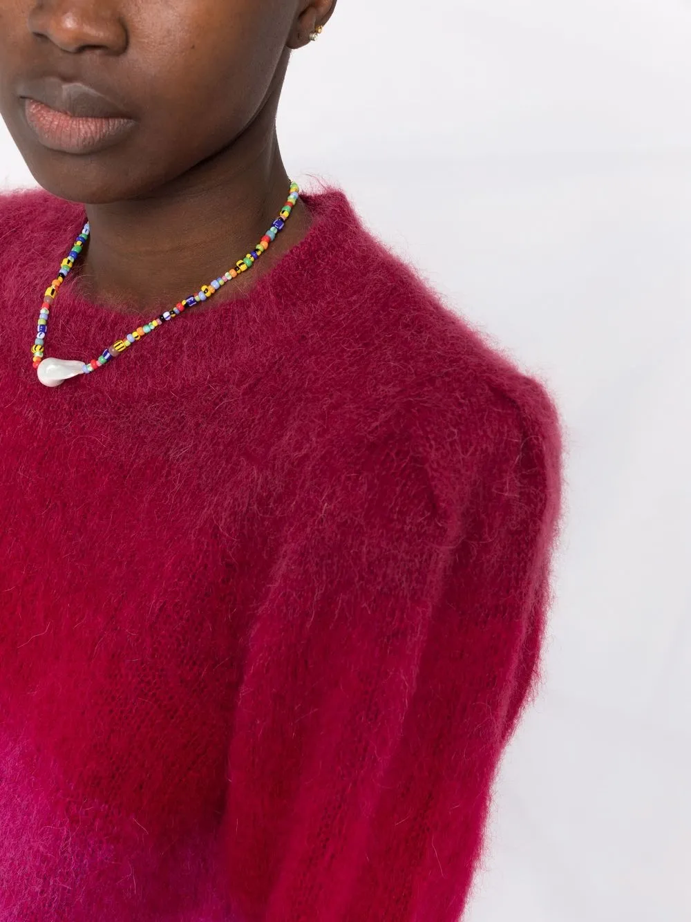 Isabel Marant Étoile Deniza Ombré Mohair And Wool-blend Sweater In Rosa