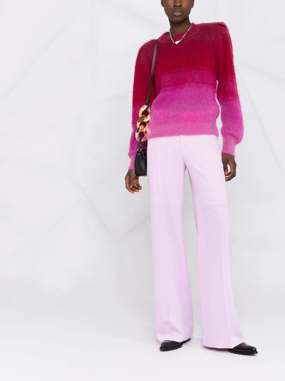 Isabel Marant Étoile Deniza Ombré Mohair And Wool-blend Sweater In Rosa