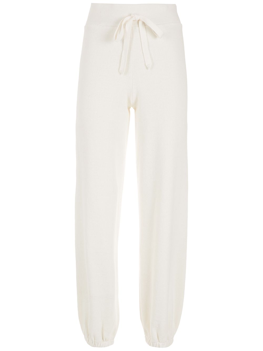 

PIU BRAND drawstring-waist cotton track trousers - White