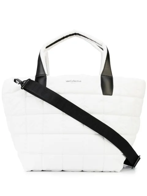 VeeCollective quilted puffer tote bag