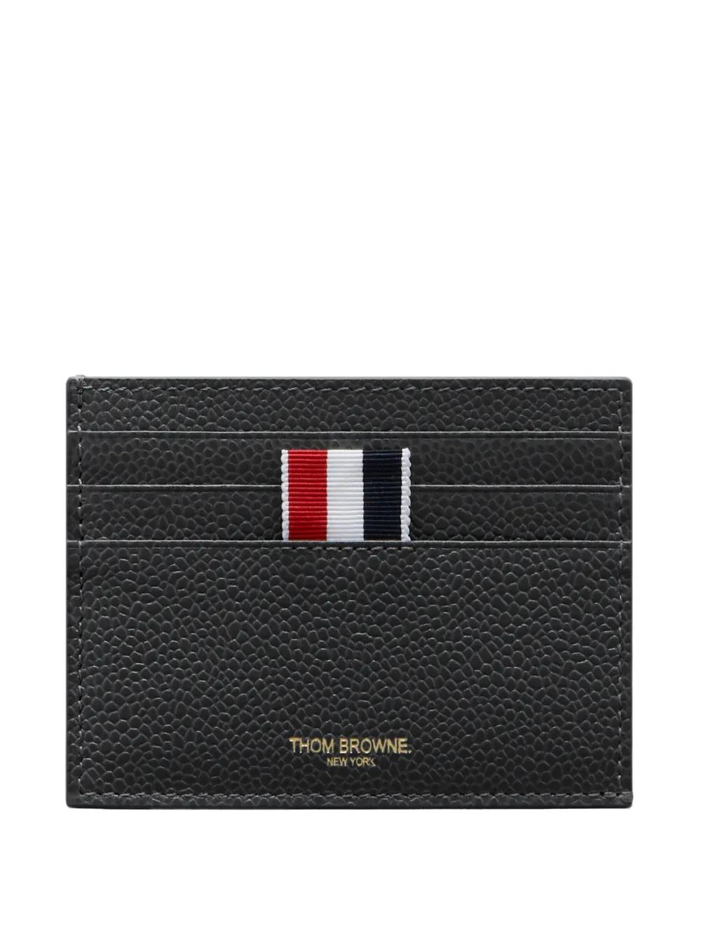 Thom Browne RWB-stripe pebbled cardholder | Grey | Image 1