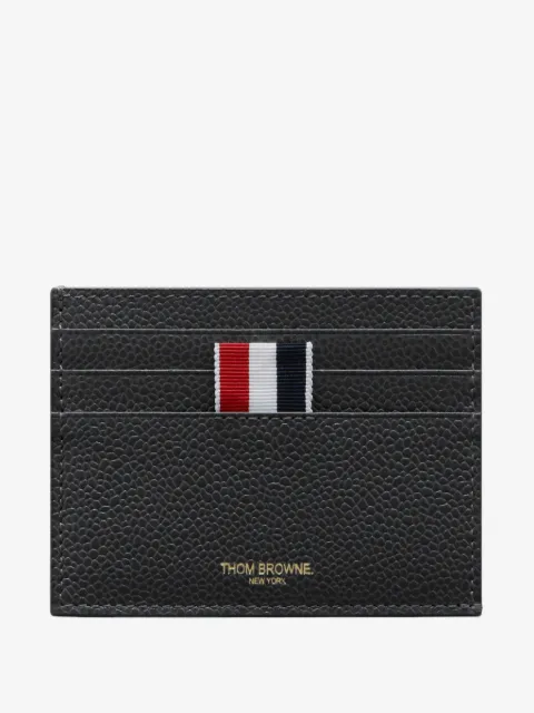 Thom Browne pebble-grain note compartment card holder