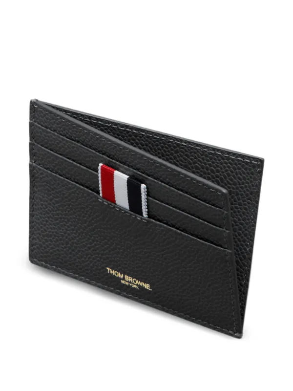 Thom Browne RWB-stripe Pebbled Cardholder | Grey | FARFETCH AO