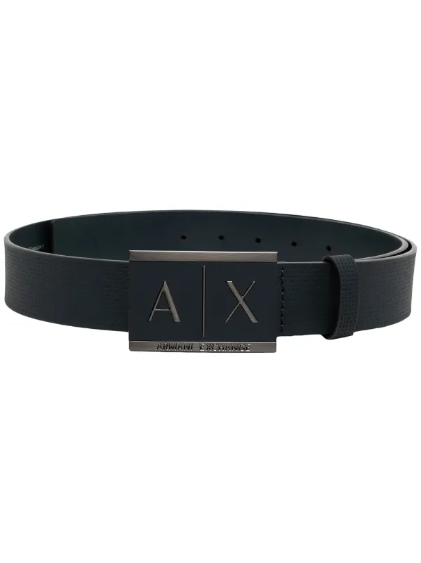 armani exchange belt with logo buckle