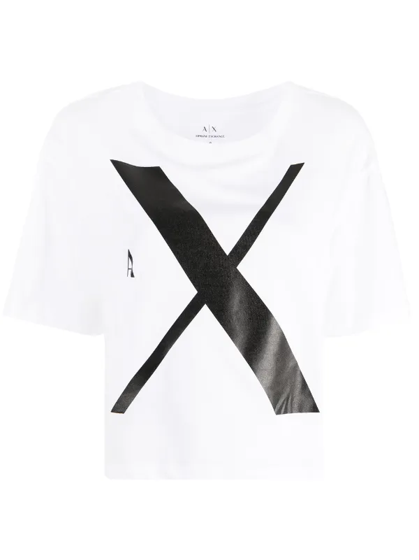 Armani Exchange Logo Print Cotton T Shirt Farfetch