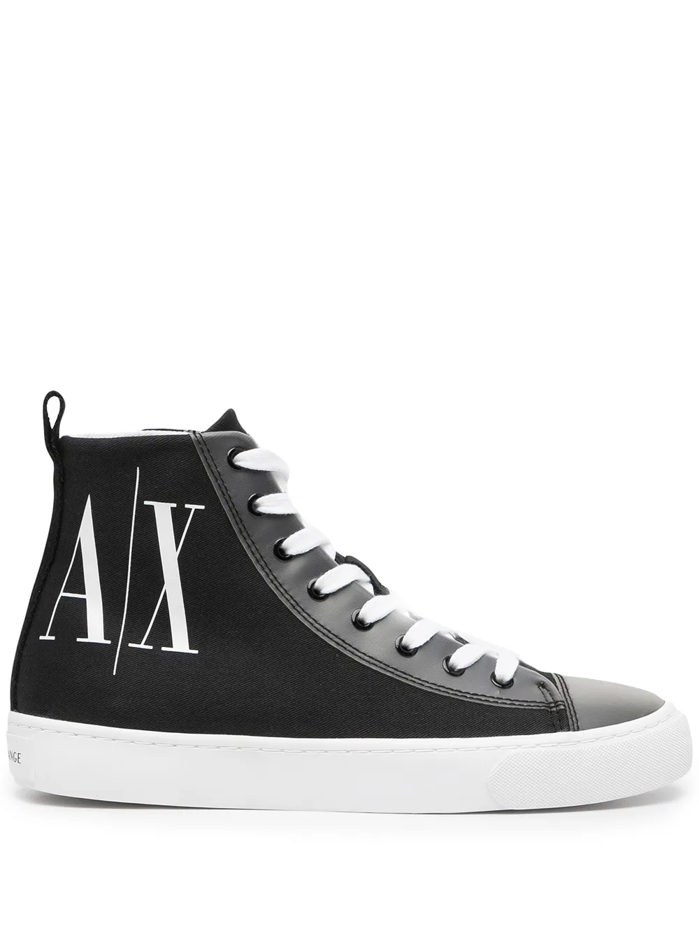 

Armani Exchange logo-print lace-up sneakers - Black