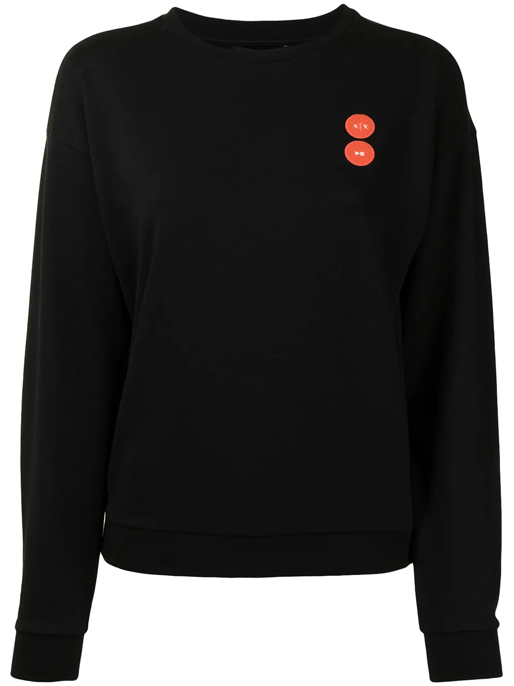 

Armani Exchange logo crew-neck sweatshirt - Black