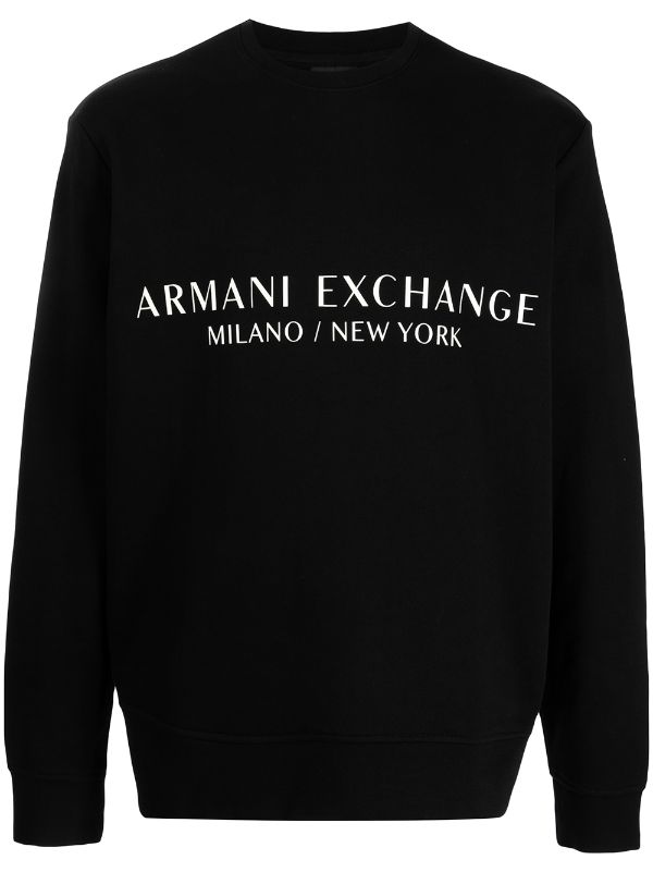Emporio Armani logo-print Cotton Sweatshirt - Farfetch