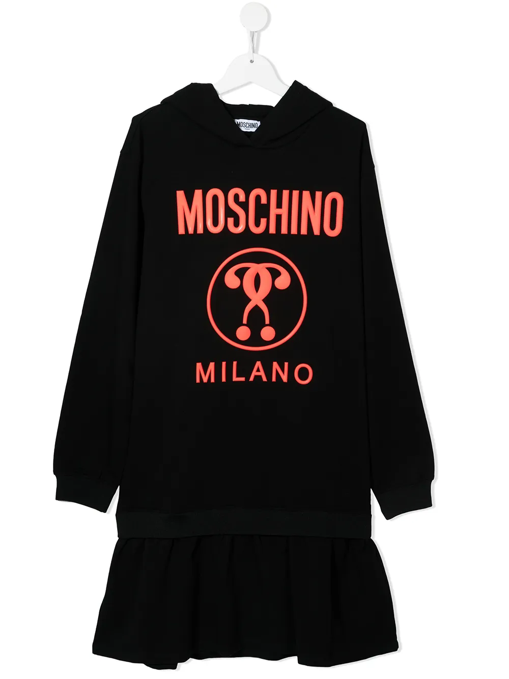 

Moschino Kids vestido con motivo Double Question Mark - Negro