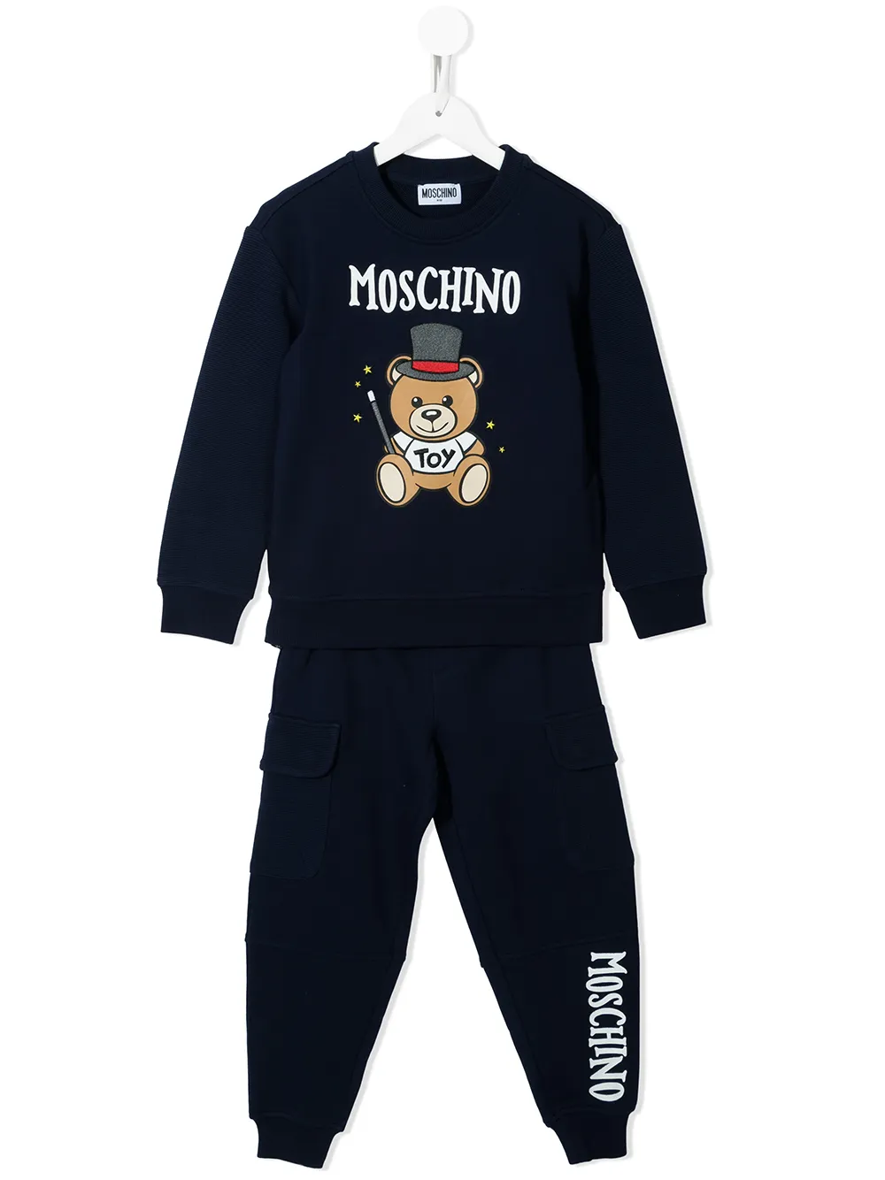 фото Moschino kids спортивный костюм с принтом teddy bear