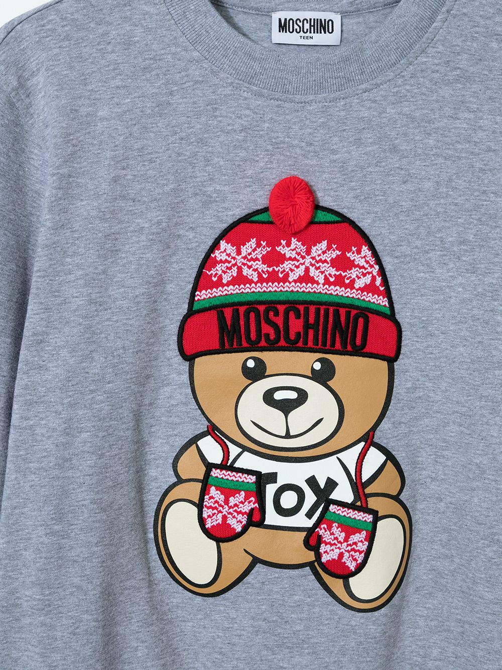 фото Moschino kids толстовка с принтом teddy bear