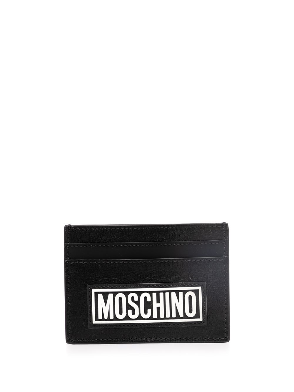 

Moschino tarjetero con logo estampado - Negro