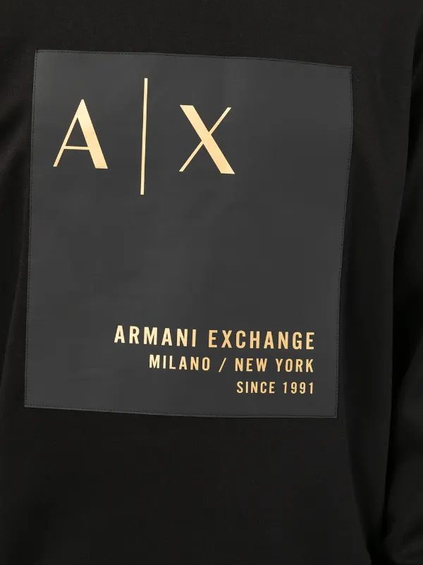 Armani Exchange Logo Print Crew Neck Sweatshirt Farfetch